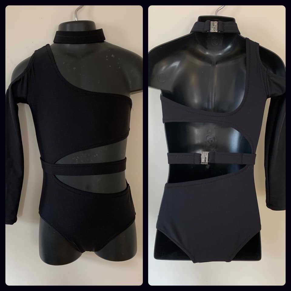 Cutaway Leotard with Belt and Neckband