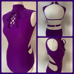 Lycra leotard with lace up front