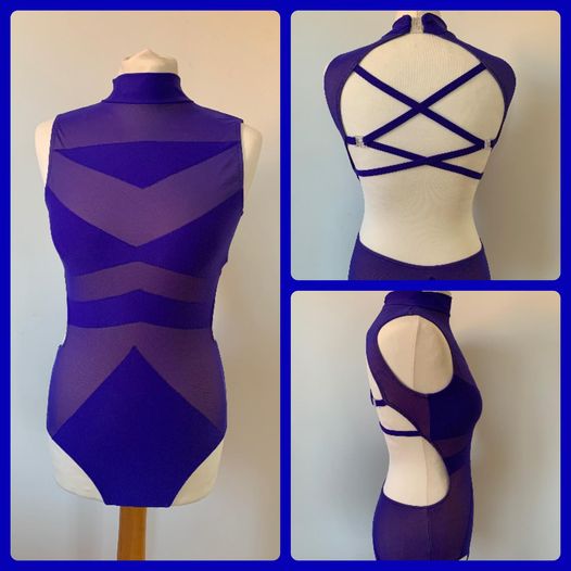 Sleeveless mesh suit with lycra panels